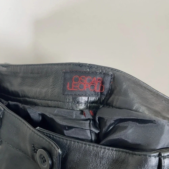 OSCAR  LEOPOLD | WIDE LEG LEATHER PANT - Picture 6 of 10